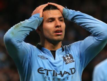 There were no frowns for Sergio Aguero today after his hat-trick saw City safely through